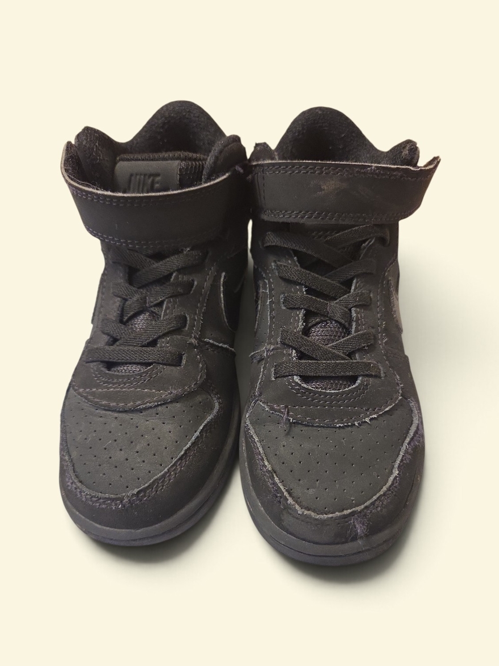 Nike Kids Black High-Top Sneakers with Strap